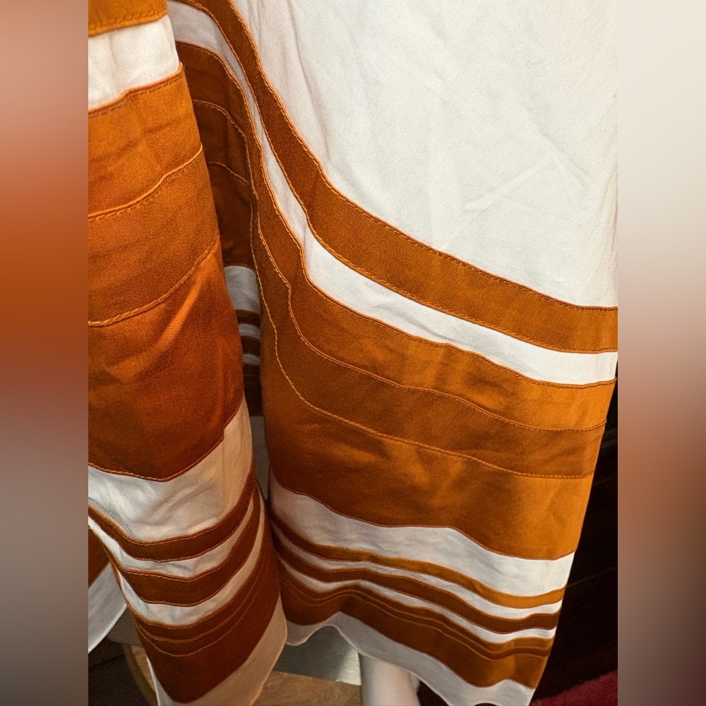 NWT VERONICA BEARD- Fitz White Golden Sand Halter Dress. Size 12 - Picture 10 of 13